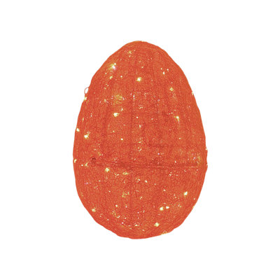 30" LED Outdoor 3D Orange Easter Egg Lawn Decorations