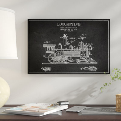 " Frank C. McNally Locomotive Pattern Sketch (Charcoal) " by Aged Pixel