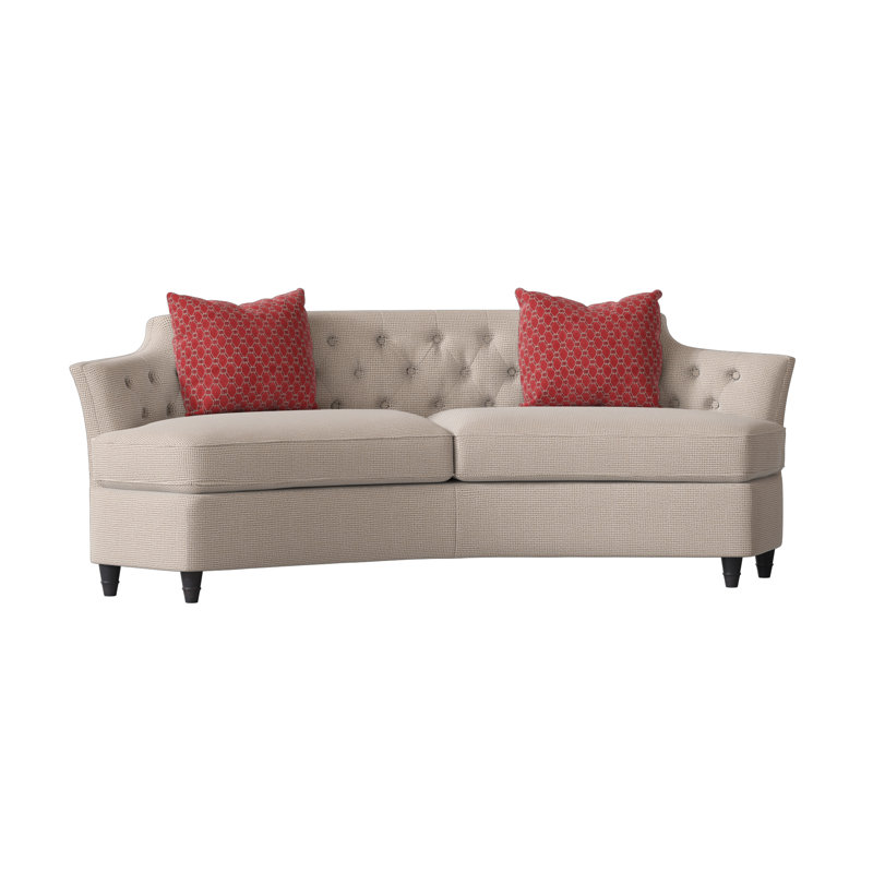 Cee Zee Upholstered 91'' Sofa, Espresso, Elise Harbor, Amelia Azalea