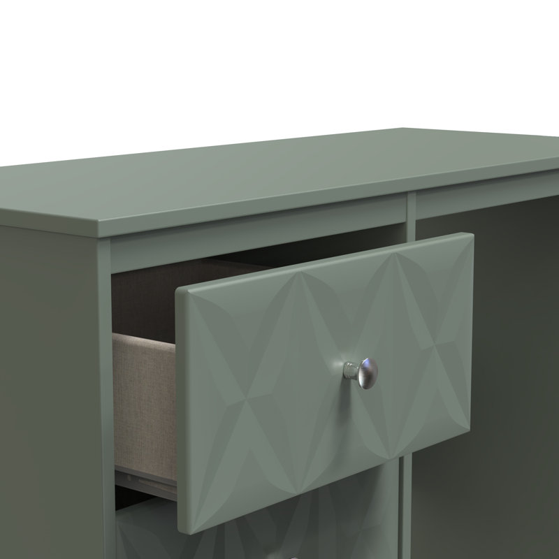 Taiylor 3 Drawer Desk/ dressing Table, Green