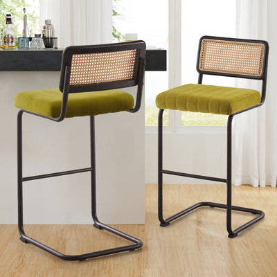 Tabouret rembourré en velours Krickelin