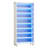 28.35" White 8-Tier Shoe Storage Cabinet With LED Light Strip