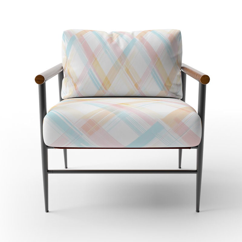 Chaise d'appoint Ombre, Bras ronds bruns