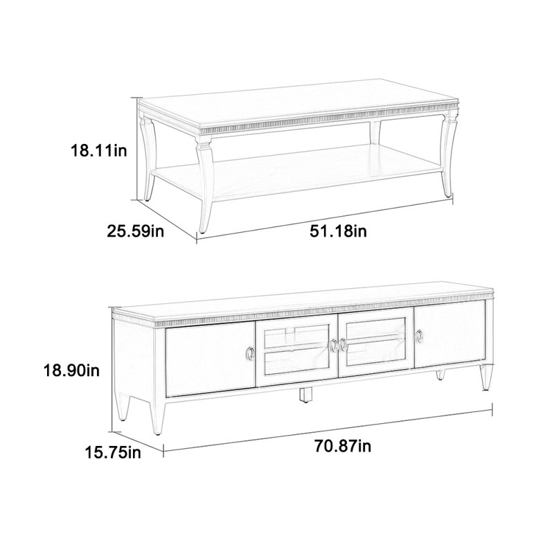 Table basse en bois massif éco-peint
