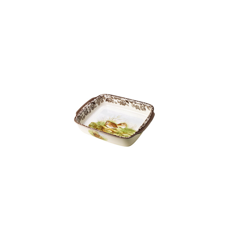 Spode Woodland Rect Hndl Dish 12X9.5" Mld/Ql