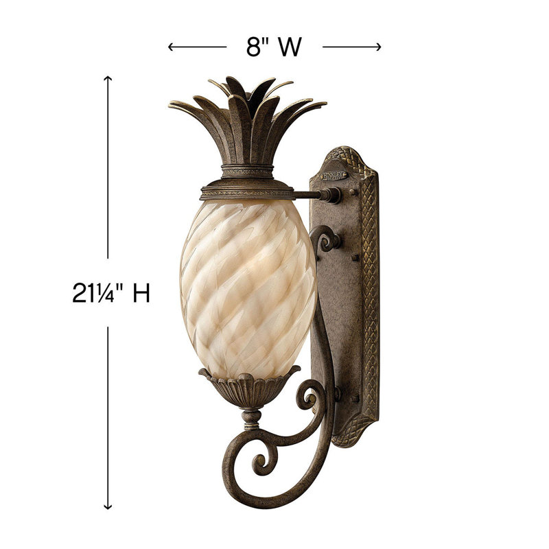 Plantation 1 Light Wall Lantern, 21.25" H x 8" W x 11" D, Incandescent