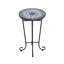 Table d'appoint de patio, bleu et noir