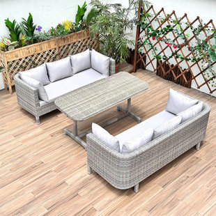 Taemon 6 - Person Patio Conversation Sets with Cushions