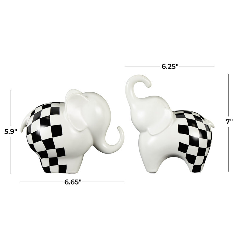 Ensemble de 2 figurines / sculptures Chelsa, Blanc