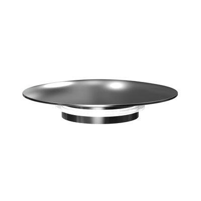 Freestanding Bathtub Pop-Up Drainer 2.76 x 2.76 x 0.45 In Brass Single Piece Bathtub Drain Chrome with Push Button Cover