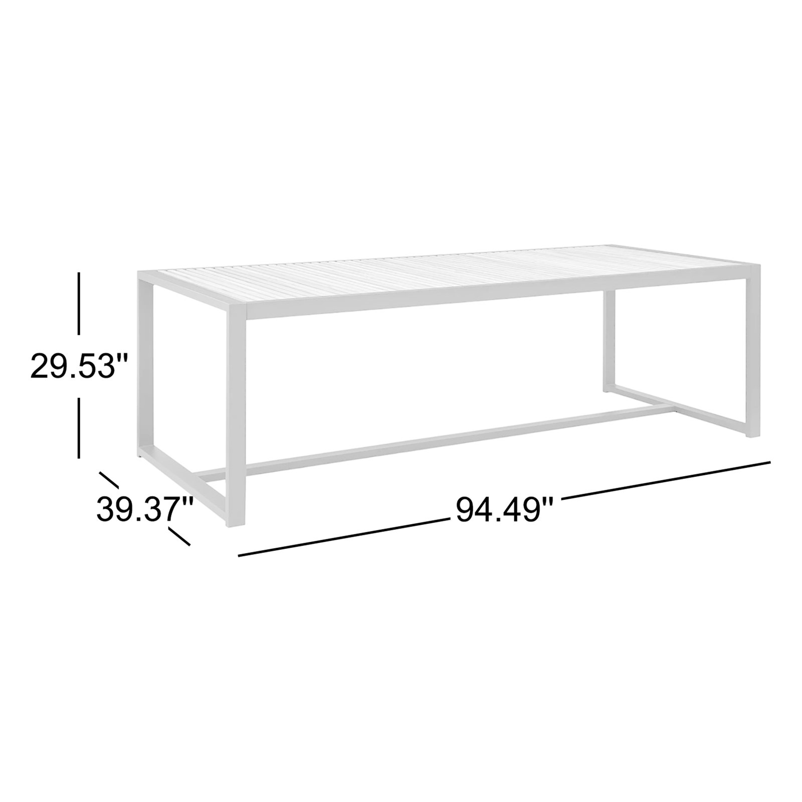94" Teak Patio Dining Table