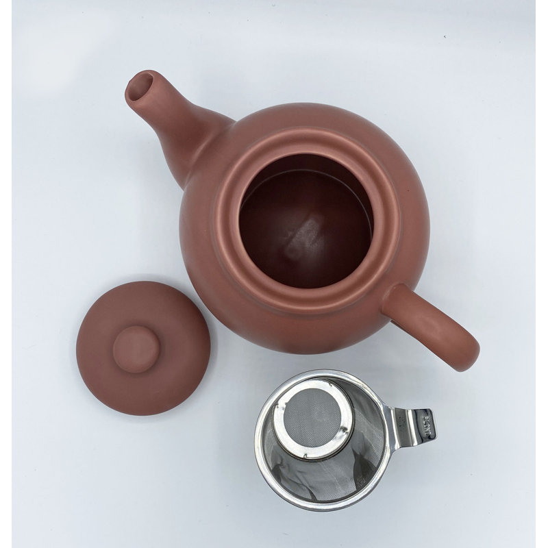 Norden Home Valenzuela 1.5ml Solid Colour Teapot, Terracotta