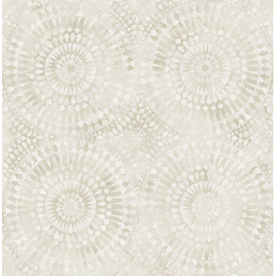 Rouleau de papier peint métallique L 33 pi x l 20,5 po Andrews Circles
