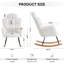 Fauteuil oscillant rembourré en tissu 055-Teddy