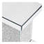 Table de bout carrée en miroir 11,8 po avec lumières DEL, table d'appoint moderne avec diamant concassé pour le salon, aucun assemblage requis