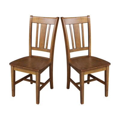 Chaise d'appoint en bois massif Evalyn