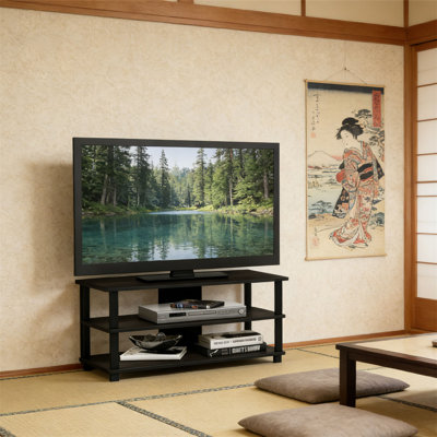 Meuble télé 3 couches, console, meuble télé, meuble multimédia de salon, style industriel