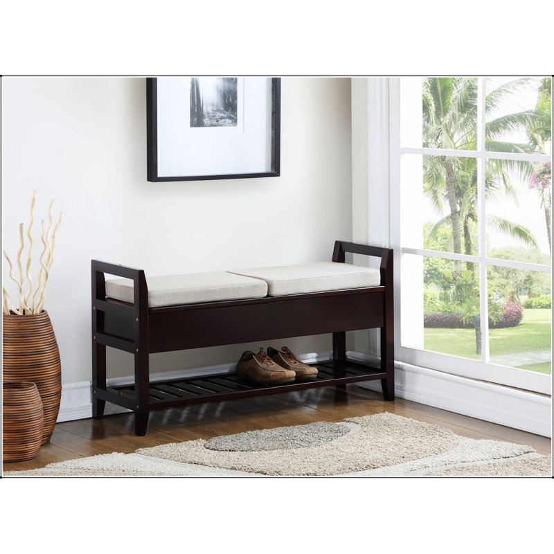 Vannes Espresso Storage Shoe Bench