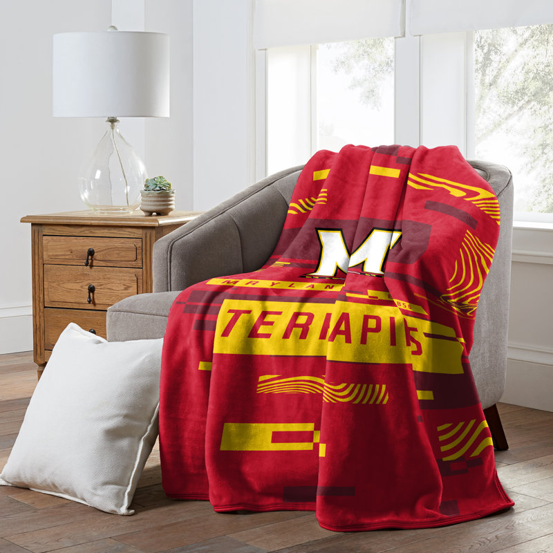 Throw Blanket, Red/Yellow, Maryland Terrapins