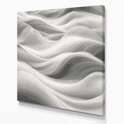 Abstrait paysage 84, art mural sur toile grise