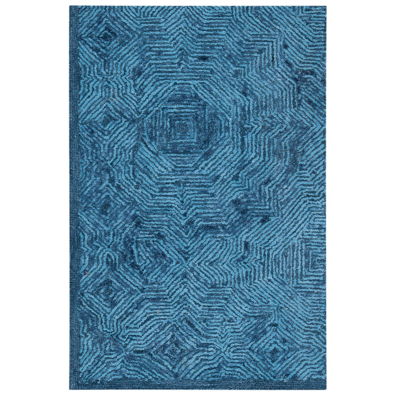 Tapis en laine touffeté à la main Ahmyah, Rectangle 9 pi x 12 pi