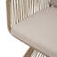 Fauteuil pivotant extérieur en osier 3 pièces avec table d'appoint