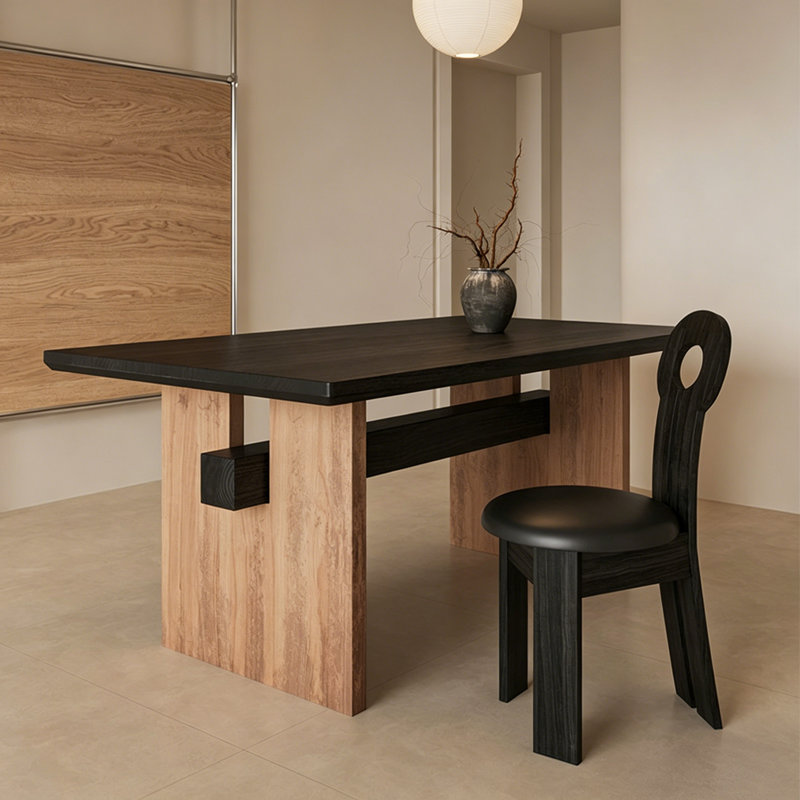 Table de salle à manger 70,87 "Mid-Century, H 29,53 po x l 70,87 po x P 31,50 po