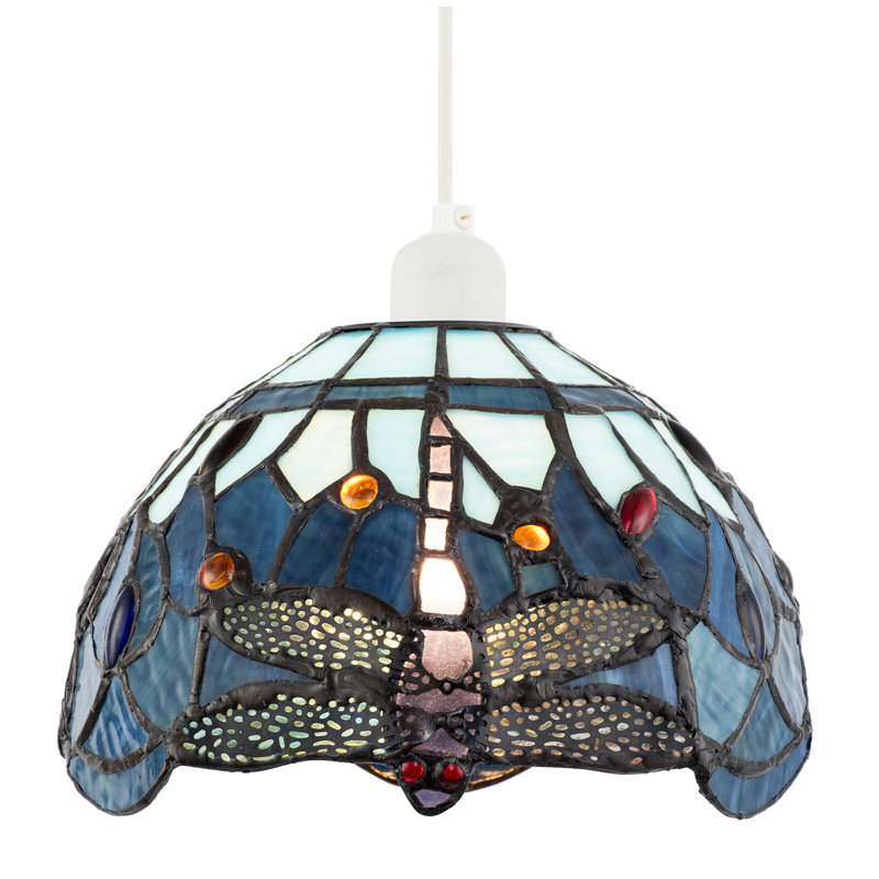 14cm H Glass Dome Pendant Shade ( Screw On ), Blue
