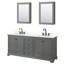 Ensemble de meuble-lavabo double autoportant 80 po avec plateau en quartz Deborah-98207321-98207322-98207325