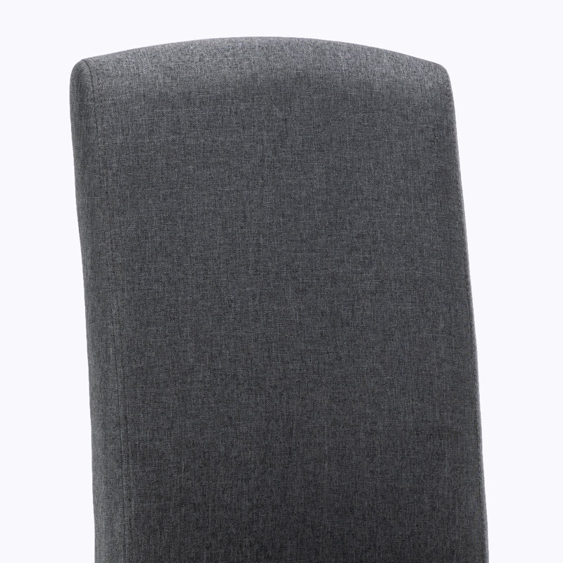 Chaise d'appoint rembourré, Gris foncé