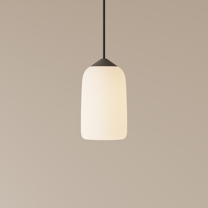 Goby Pendant Light, 21" H x 9" W x 5.25" D, Black, Smoke