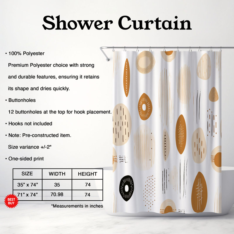 Pâques - rideau de douche 40, H 74 po x l 71 po