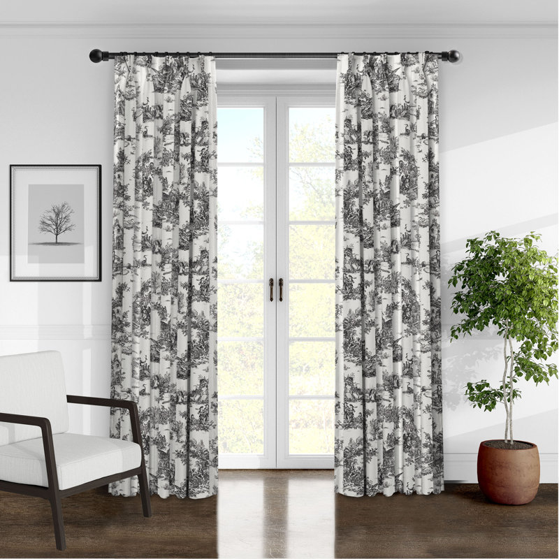 Jardin Du Jouy Toile, Ebony, 20" W x 108" L