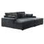 Chaise longue double de 94 po de largeur avec revêtement en fausse fourrure et coussins lombaires-1112335911
