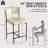 Modern Metal Frame Upholstered Faux Leather Dining Chair With Comfort Backrest-1419455430