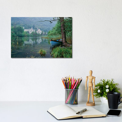 Europe, Ireland, Kylemore. A Light Rain Enhances The Impression Of Kylemore Abbey, In Connemara, Co. Galway, Ireland.- Gallery-Wrapped Canvas Giclée
