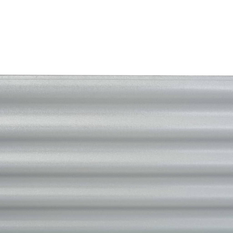 Metal Planter Box, Silver, 44cm H x 400cm W x 80cm D