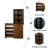 70.87" H Display Storage Cabinet , 4 Tier Multi-Functional Pull-Out Multi-Tier Storage Shelf & 2 Glass Doors-565433845