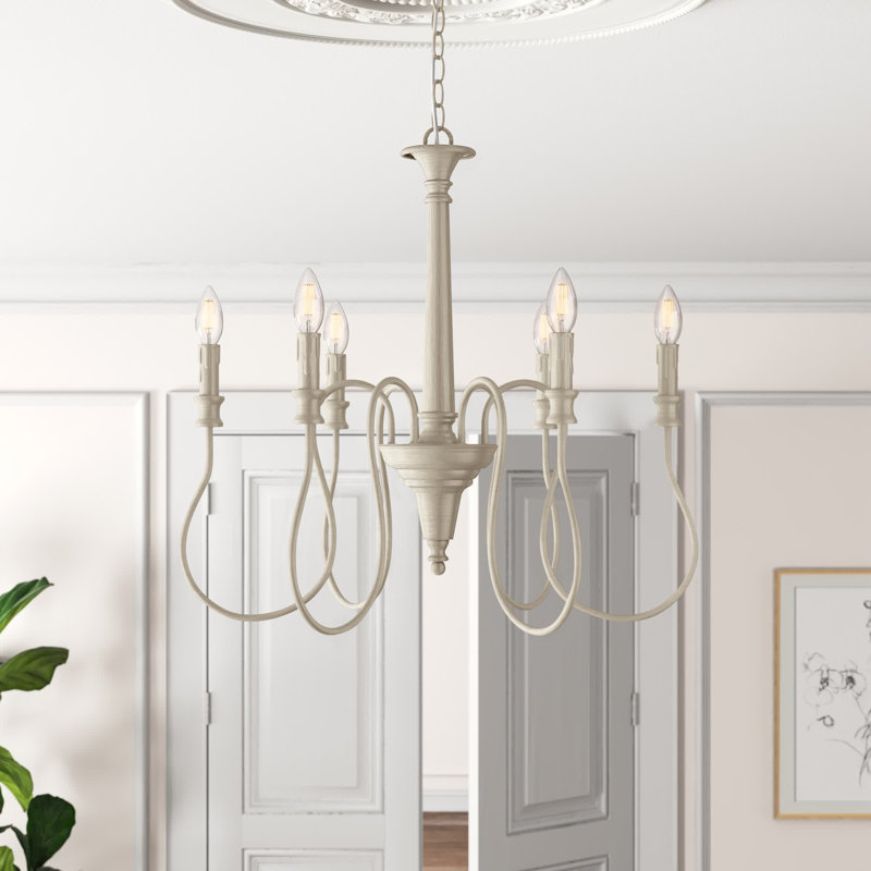 Aurianne Candle Style Traditional Chandelier, Weathered Oak, 87" H x 26" W x 26" D
