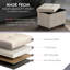 Home Storage Ottoman Small Rectangle Ottoman with Legs