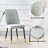 Tufted Upholstered Faux Leather Dining Chairs with Two Tone Metal Legs-818729254