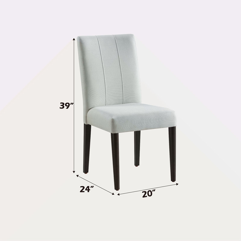 White Finish Side Chair (Set Of 2)