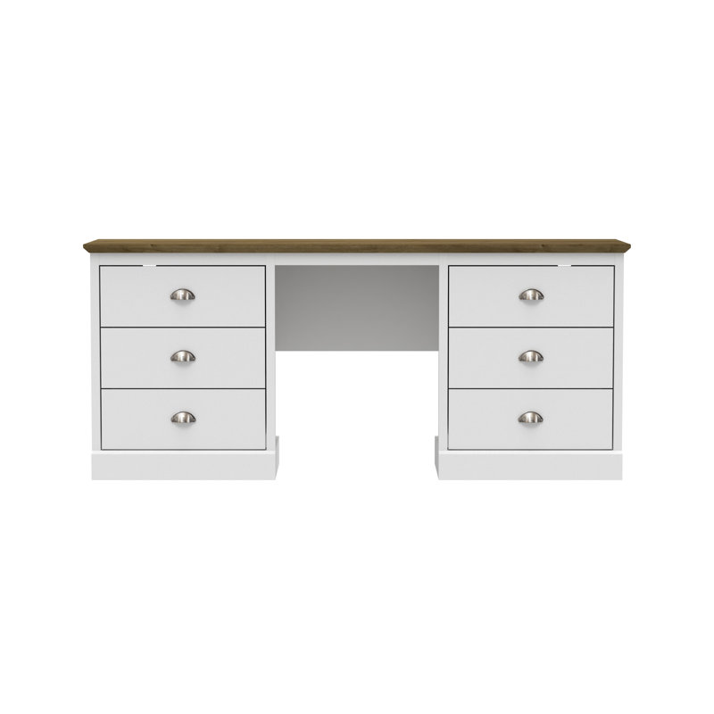 Sufy 6 Drawer Wide Dressing Table, White