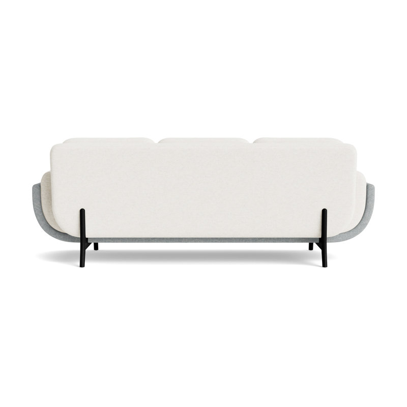 Regatta 100 Sofa, Textured Slub Weave-LinenSky Blue, Black