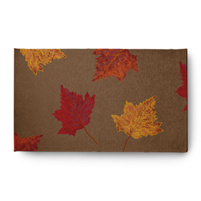 Tapis en chenille à motif de feuilles dansantes CRFN338BR4
