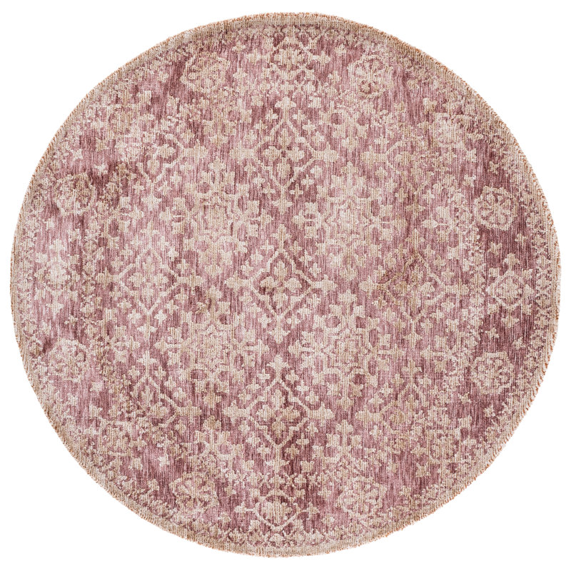 Audrey 301 Hand Tufted Performance Damask Rug, Round 6'
