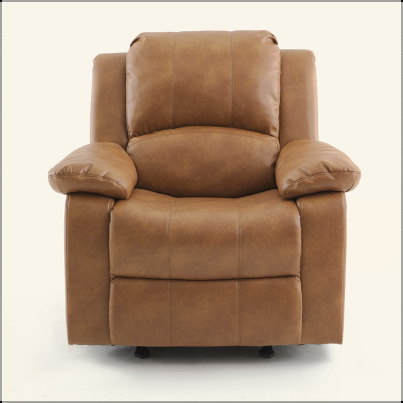 Fauteuil inclinable et oscillant en cuir Charlotte