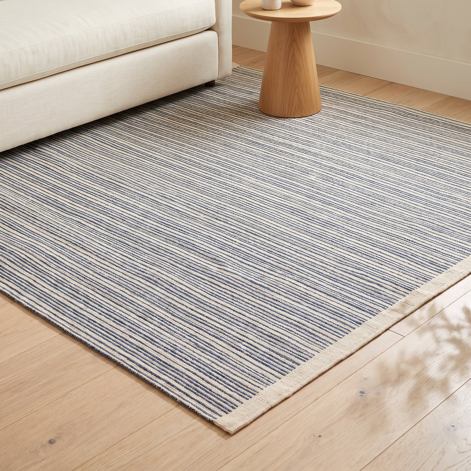 Chandlee Hand-Woven Striped Outdoor Rug, Rectangle 6' x 9'