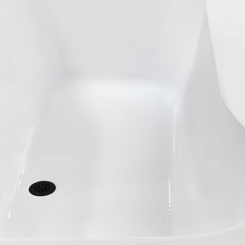 60'' x 32'' Drop-In Soaking Acrylic Bathtub, Matte Black