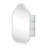 Velora 20'' W 30'' H White Frameless Medicine Cabinet Mirror 2 Adjustable